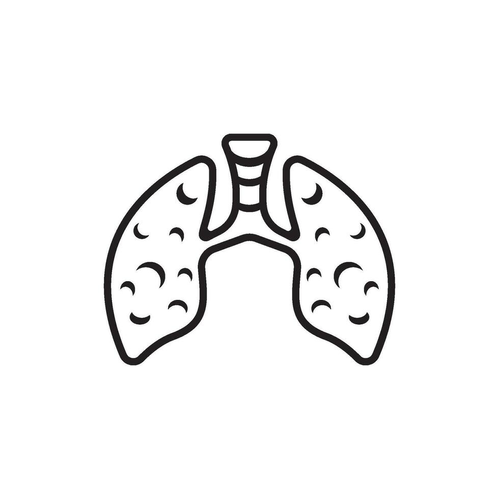 longen logo icoon symbool vector sjabloon illustratie ontwerp.