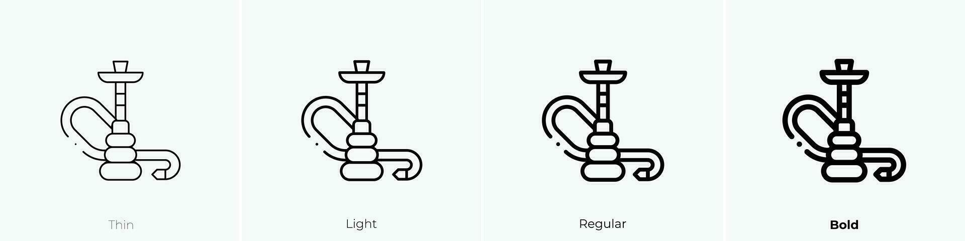 shisha icoon. dun, licht, regelmatig en stoutmoedig stijl ontwerp geïsoleerd Aan wit achtergrond vector