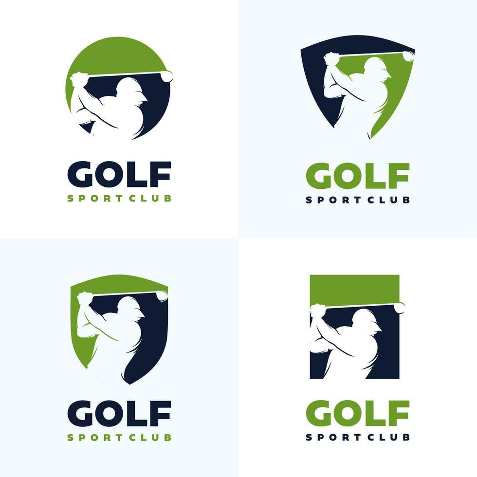 reeks van golf sport logo vector ontwerp sjabloon