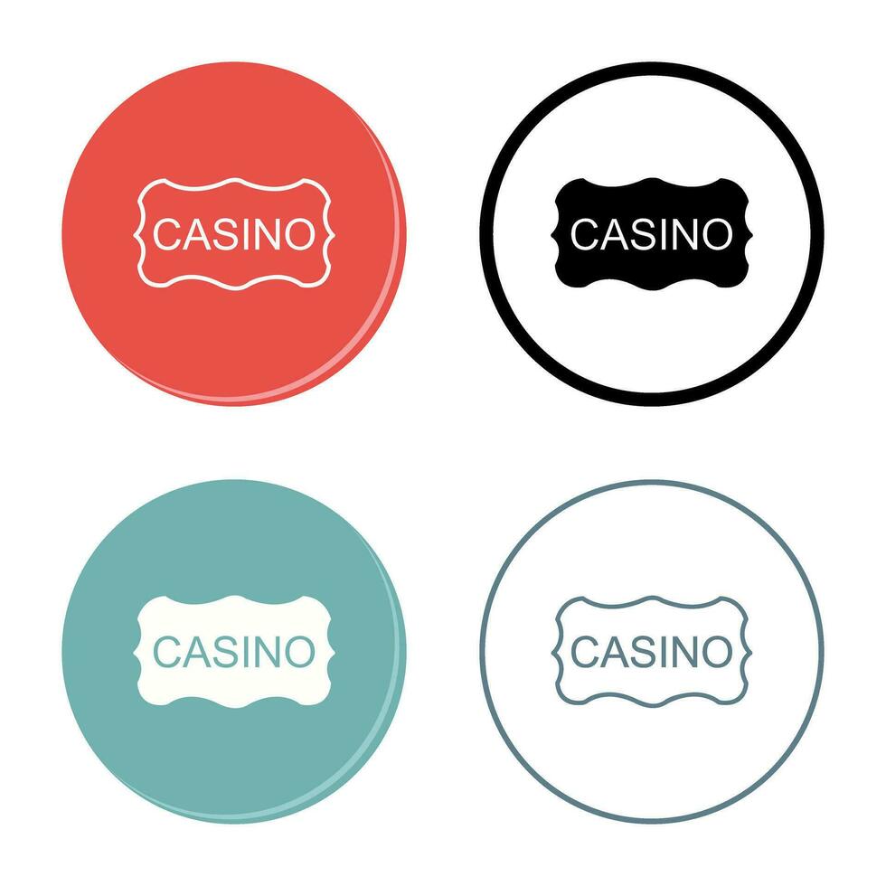 casino teken vector icoon