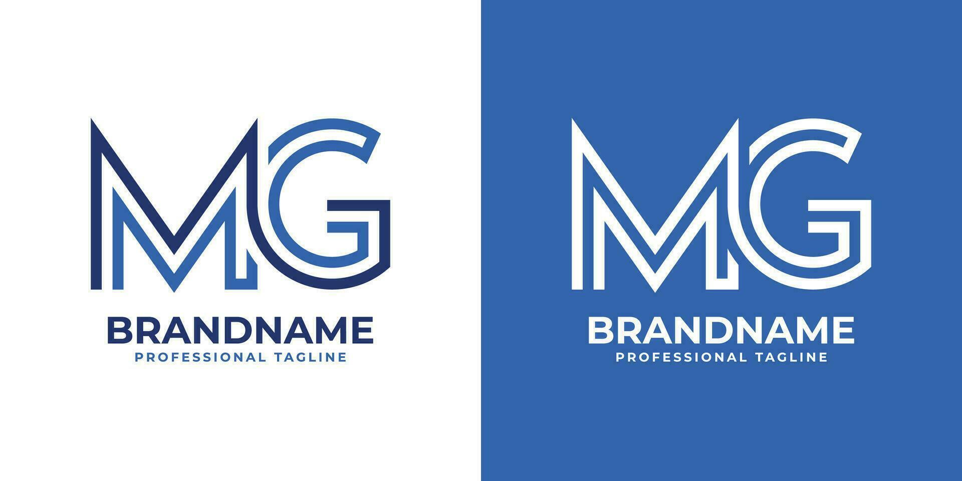 brief mg lijn monogram logo, geschikt voor bedrijf met mg of gm initialen. vector