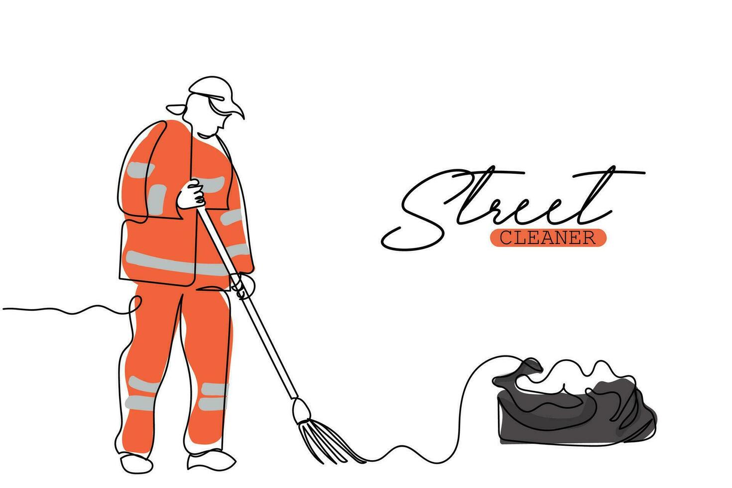 professioneel schoonmaak medewerker.professional conciërge Bij uw onderhoud. vector