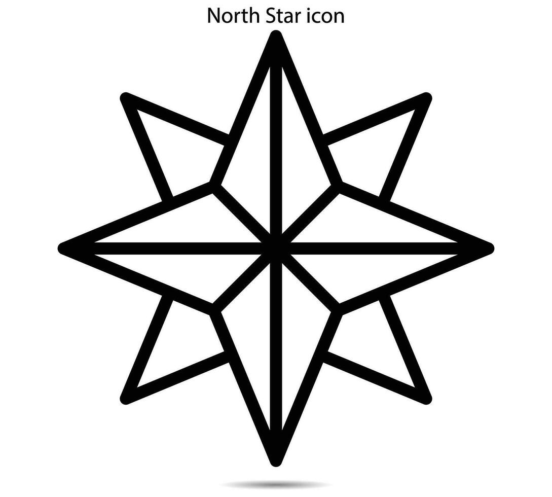 noorden ster icoon vector