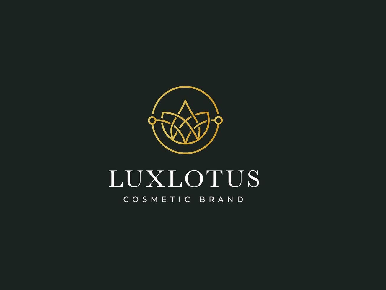 luxe lotus logo sjabloon en bewerkbare vector