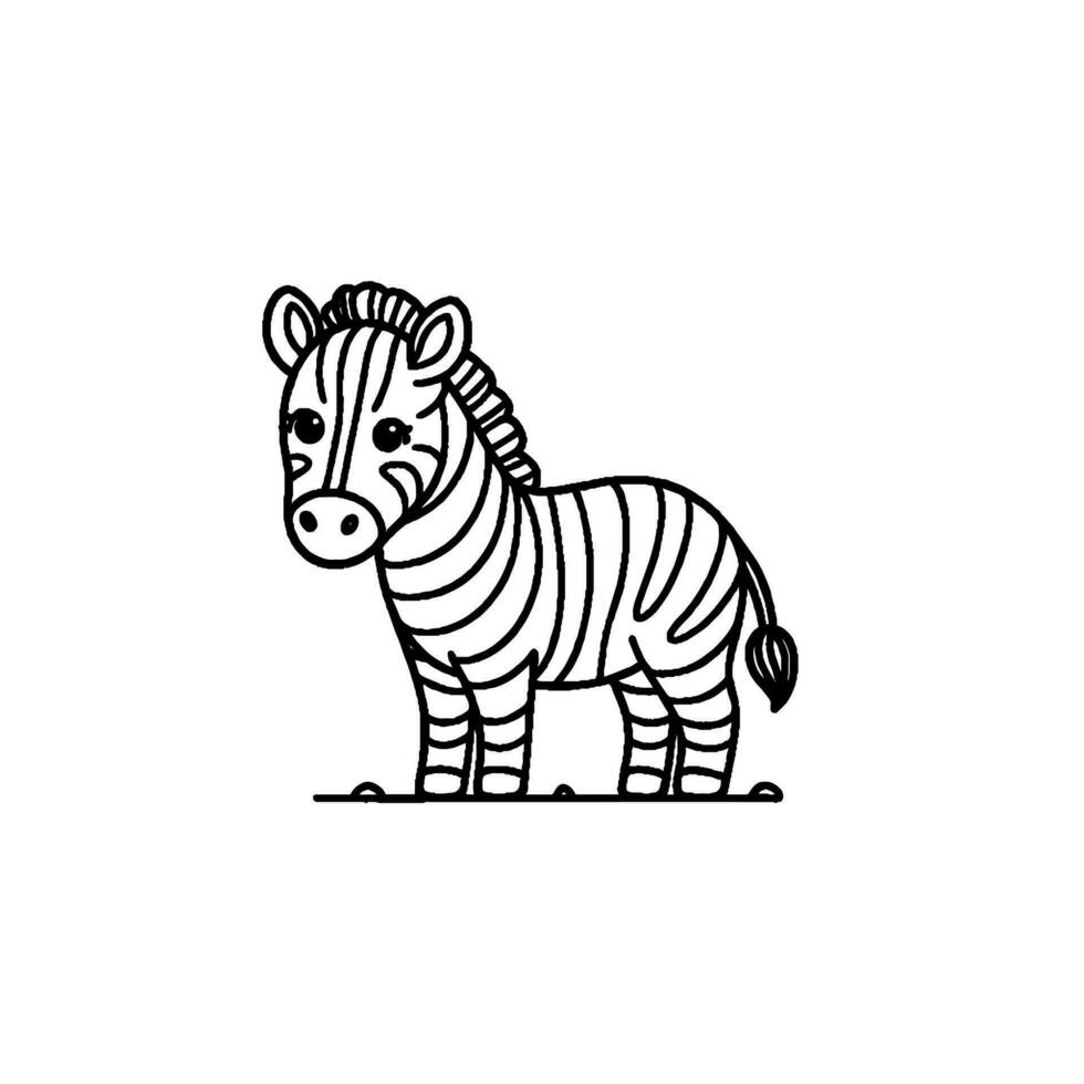 zebra patroon kleur boek vector