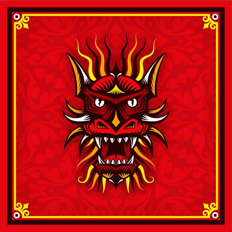 rood Chinese draak vector