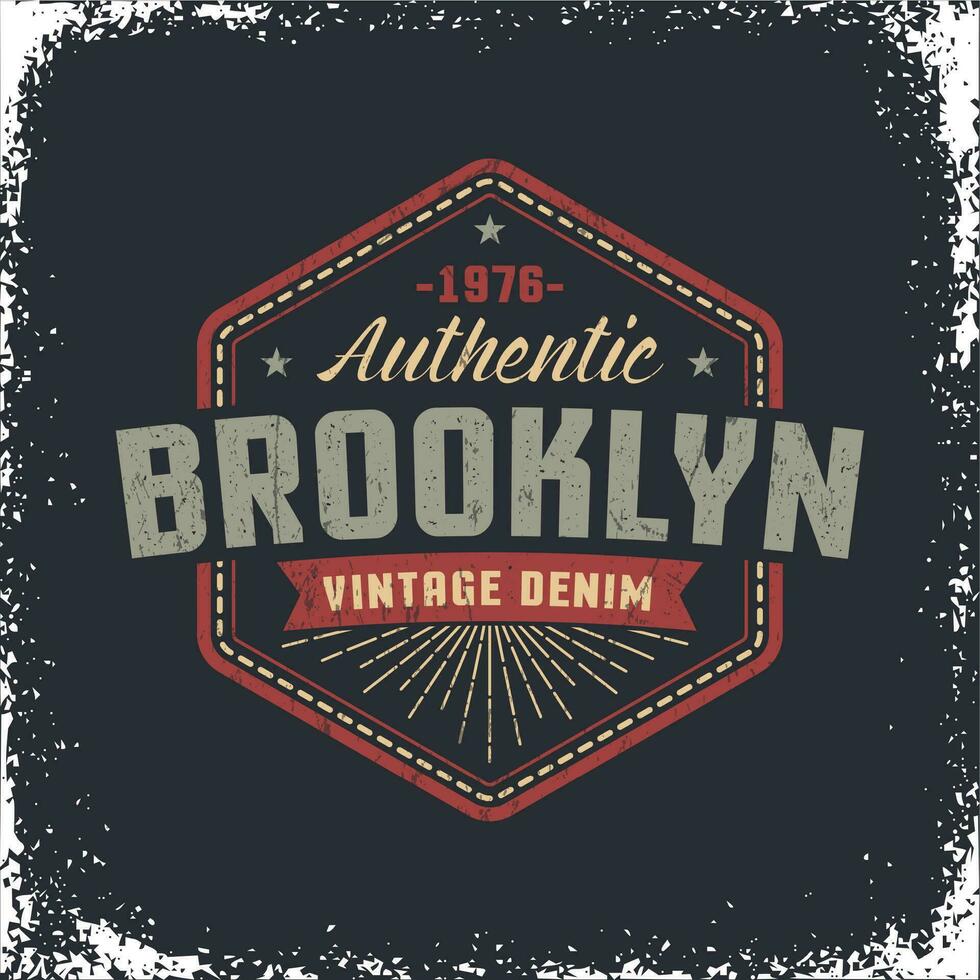 authentiek Brooklyn grunge retro ontwerp vector