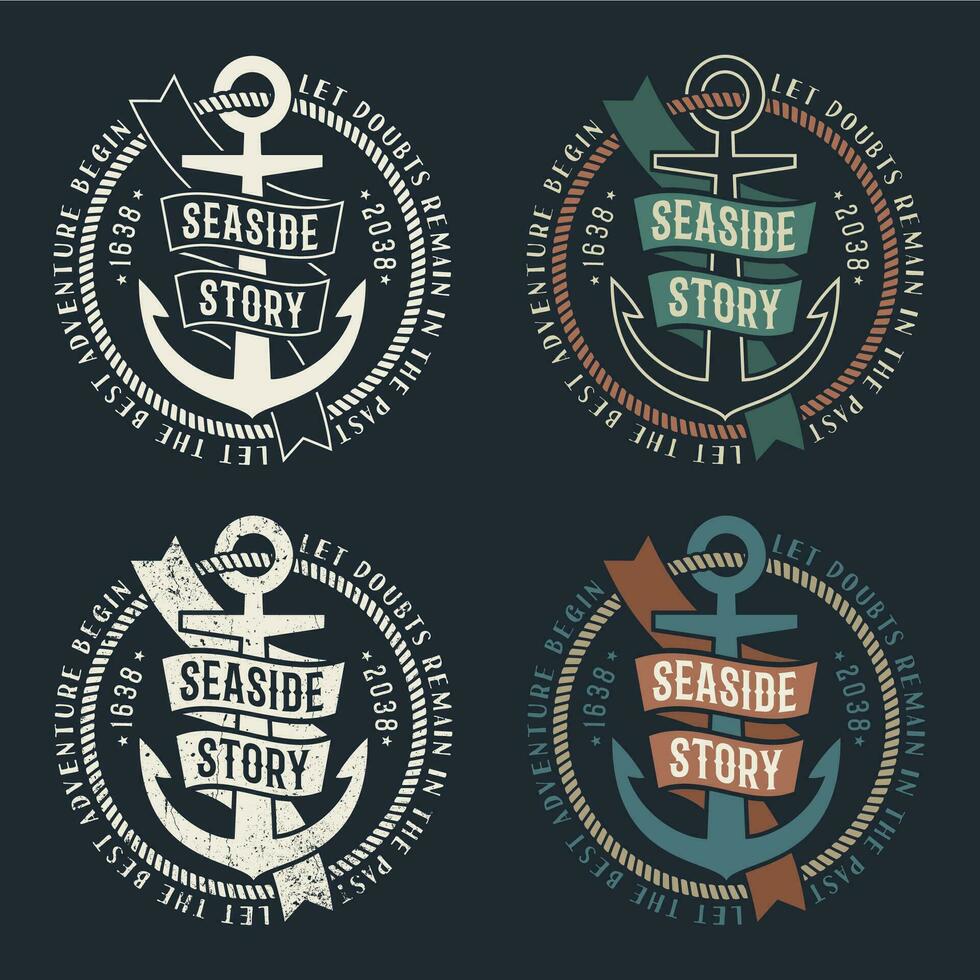 marinier retro emblemen vector