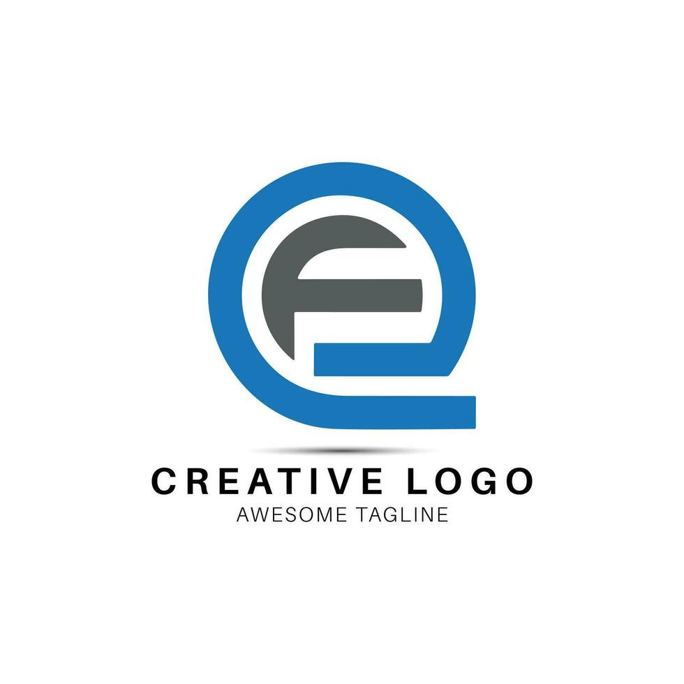 fe brief creatief logo ontwerp icoon vector