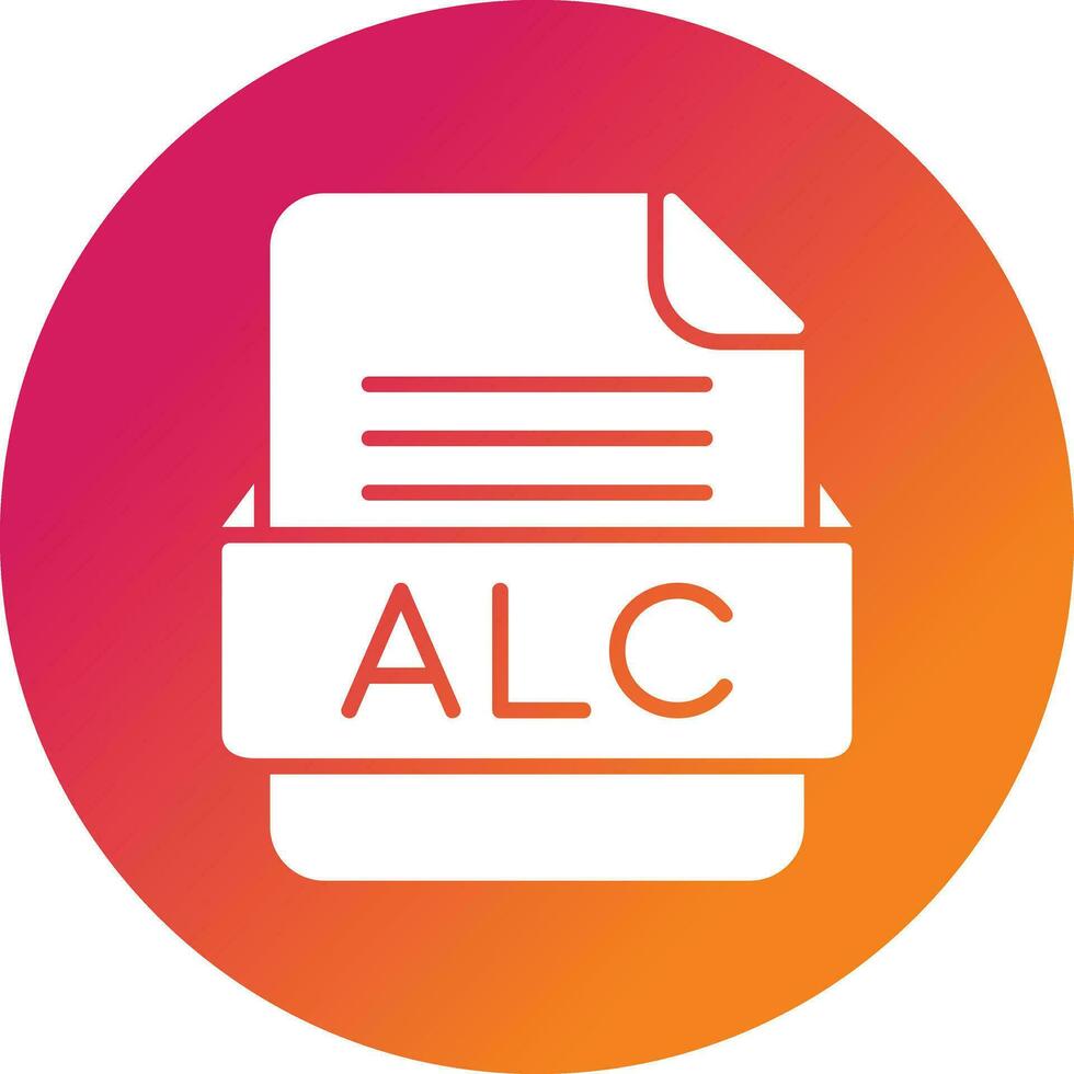 alc het dossier formaat vector icoon