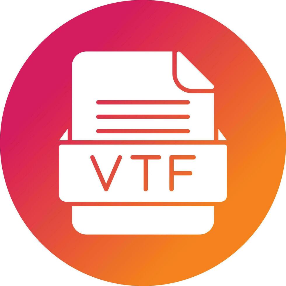 vtf het dossier formaat vector icoon