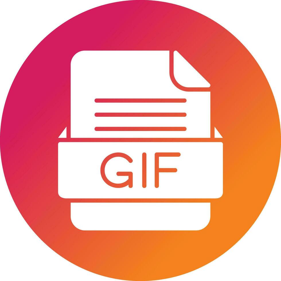 gif het dossier formaat vector icoon