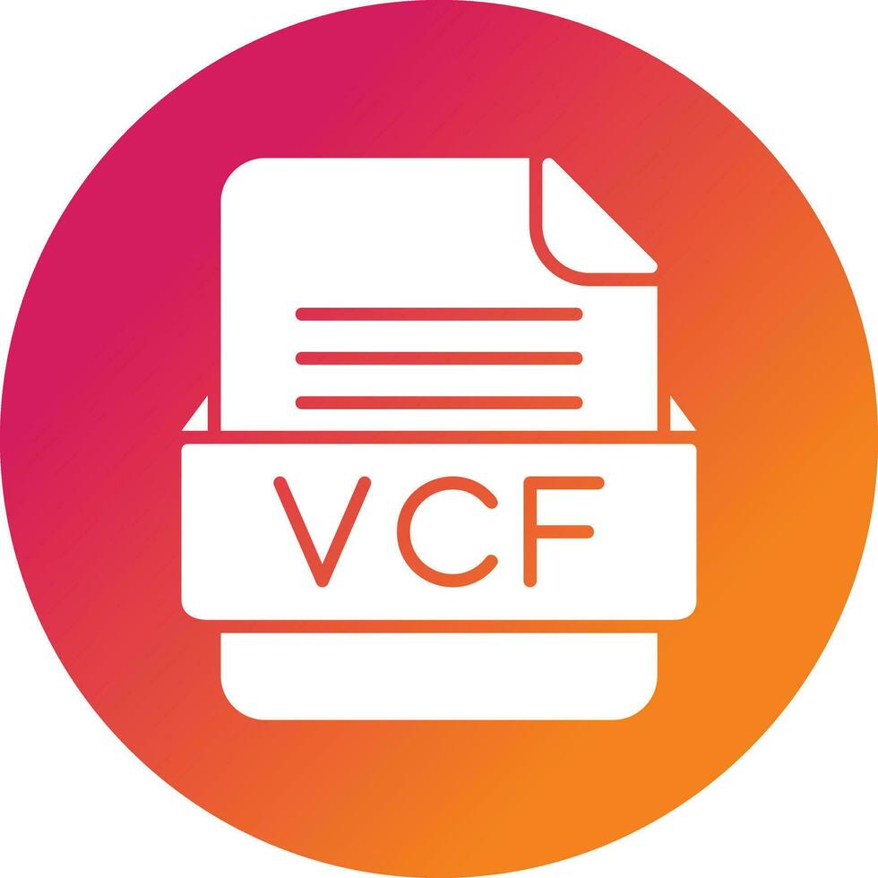 vcf het dossier formaat vector icoon