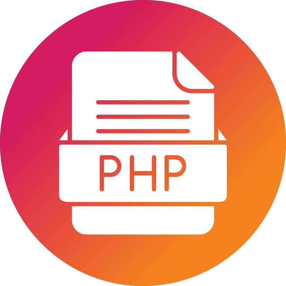 php het dossier formaat vector icoon