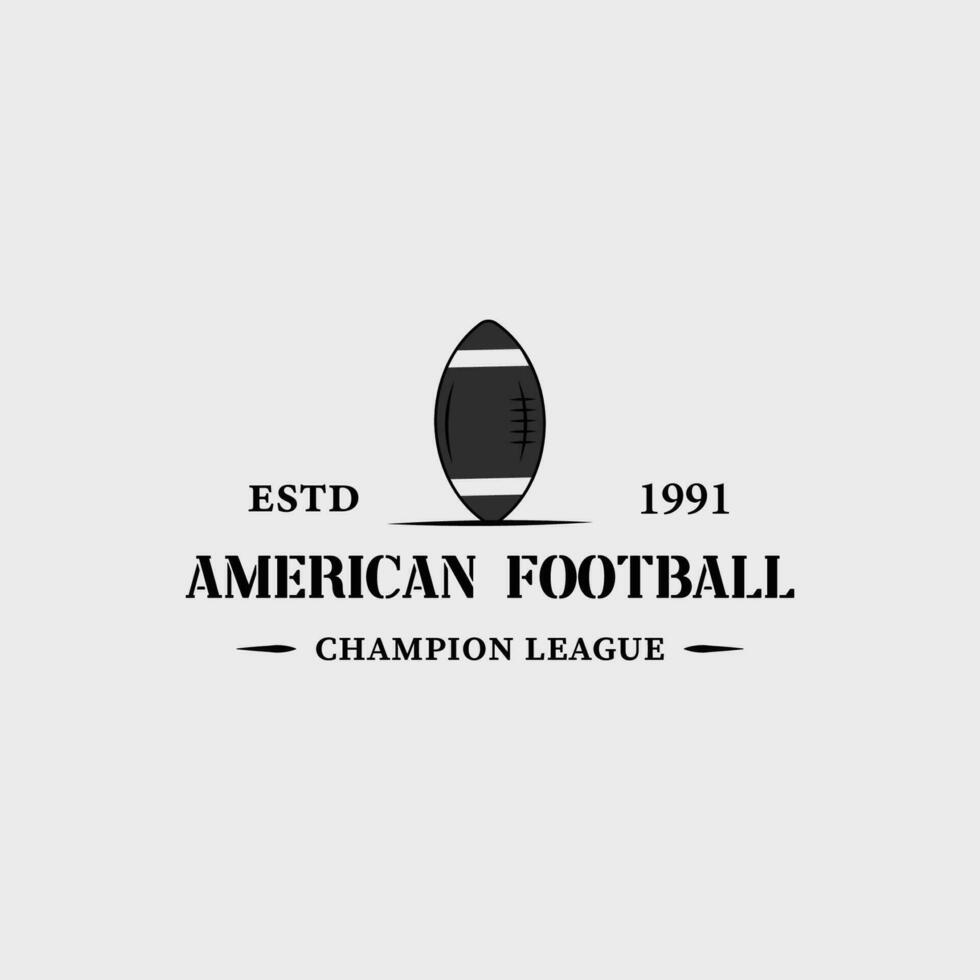 Amerikaans Amerikaans voetbal logo wijnoogst vector illustratie sjabloon icoon grafisch ontwerp