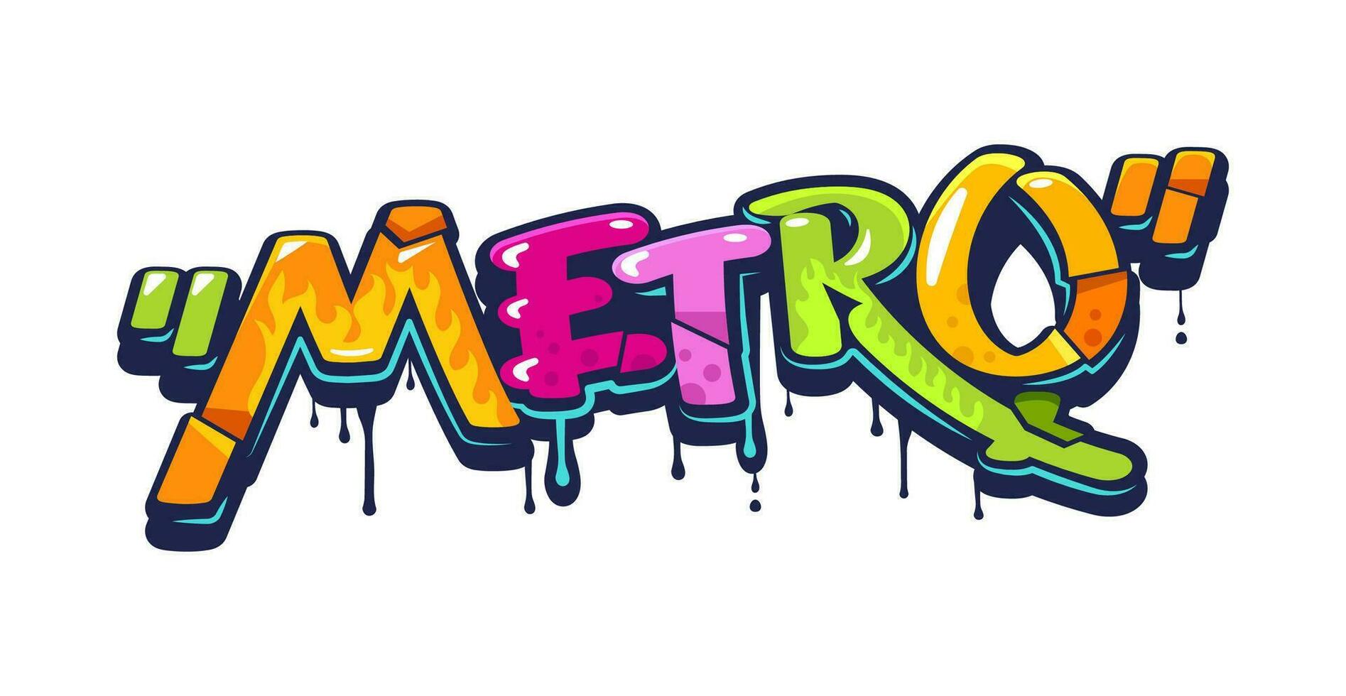 ondergronds metro metro graffiti stedelijk straat kunst vector