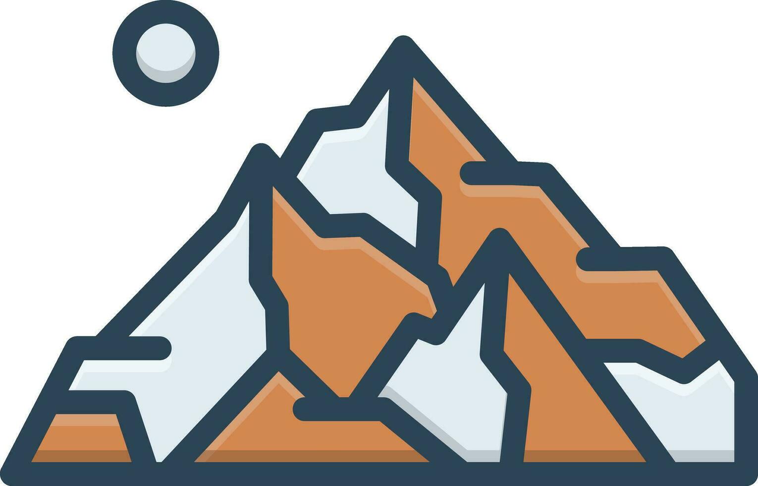 kleur icoon voor bergen vector