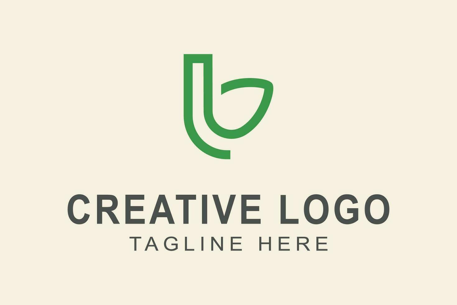 brieven abstract logo pond, b, brief b vormen een blad. monogram logo concept. gemakkelijk ontwerp bewerkbare vector
