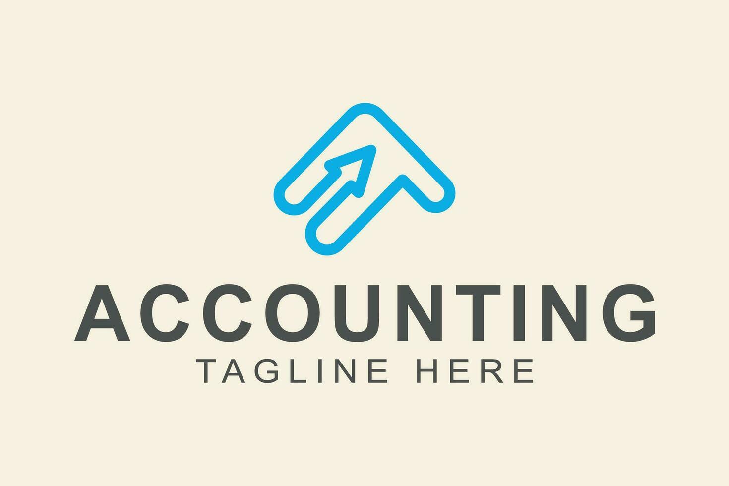 brieven abstract logo een met pijl. geschikt voor accounting logo, bedrijf. monogram logo concept. gemakkelijk ontwerp bewerkbare vector