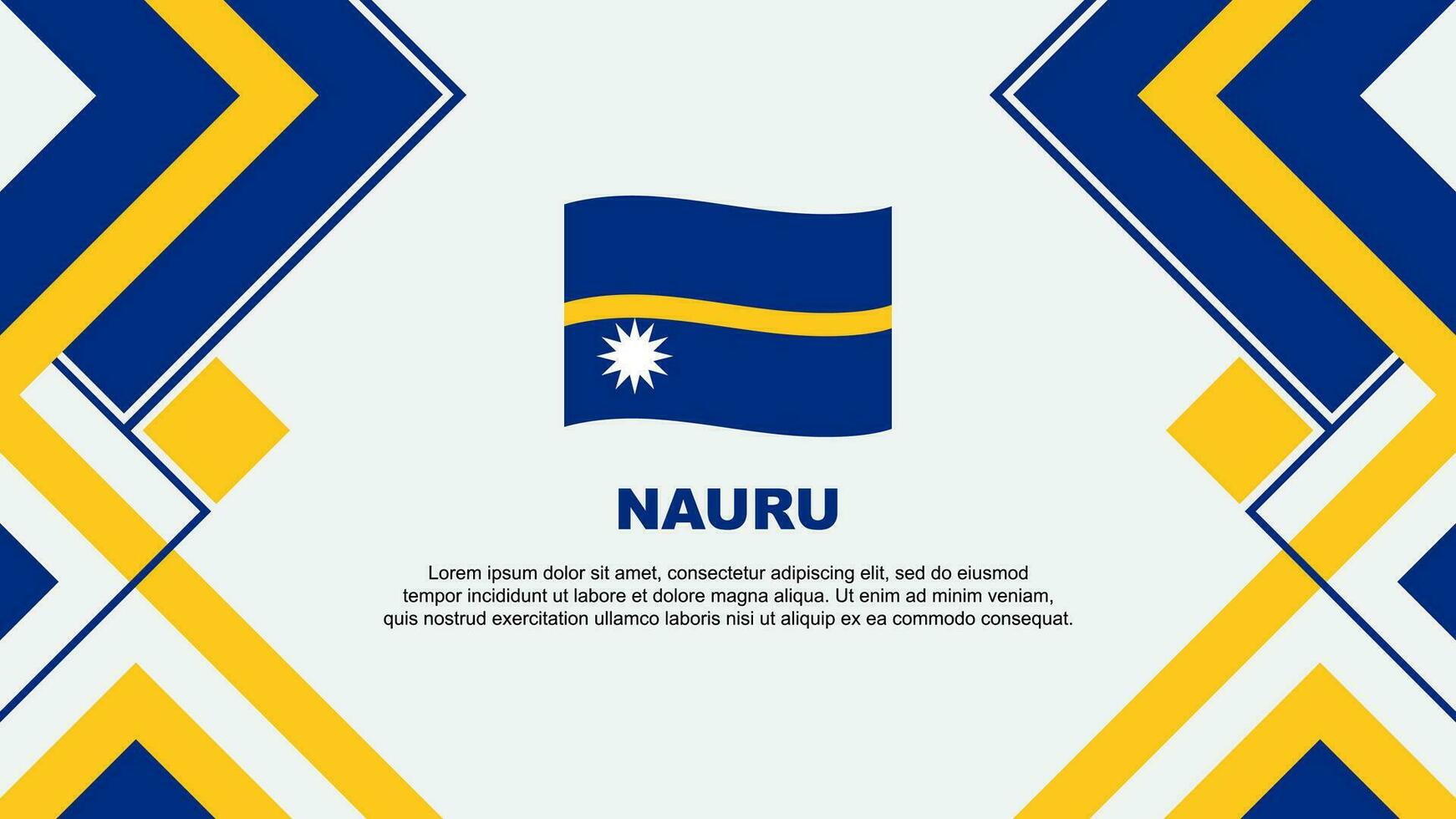 nauru vlag abstract achtergrond ontwerp sjabloon. nauru onafhankelijkheid dag banier behang vector illustratie. nauru banier