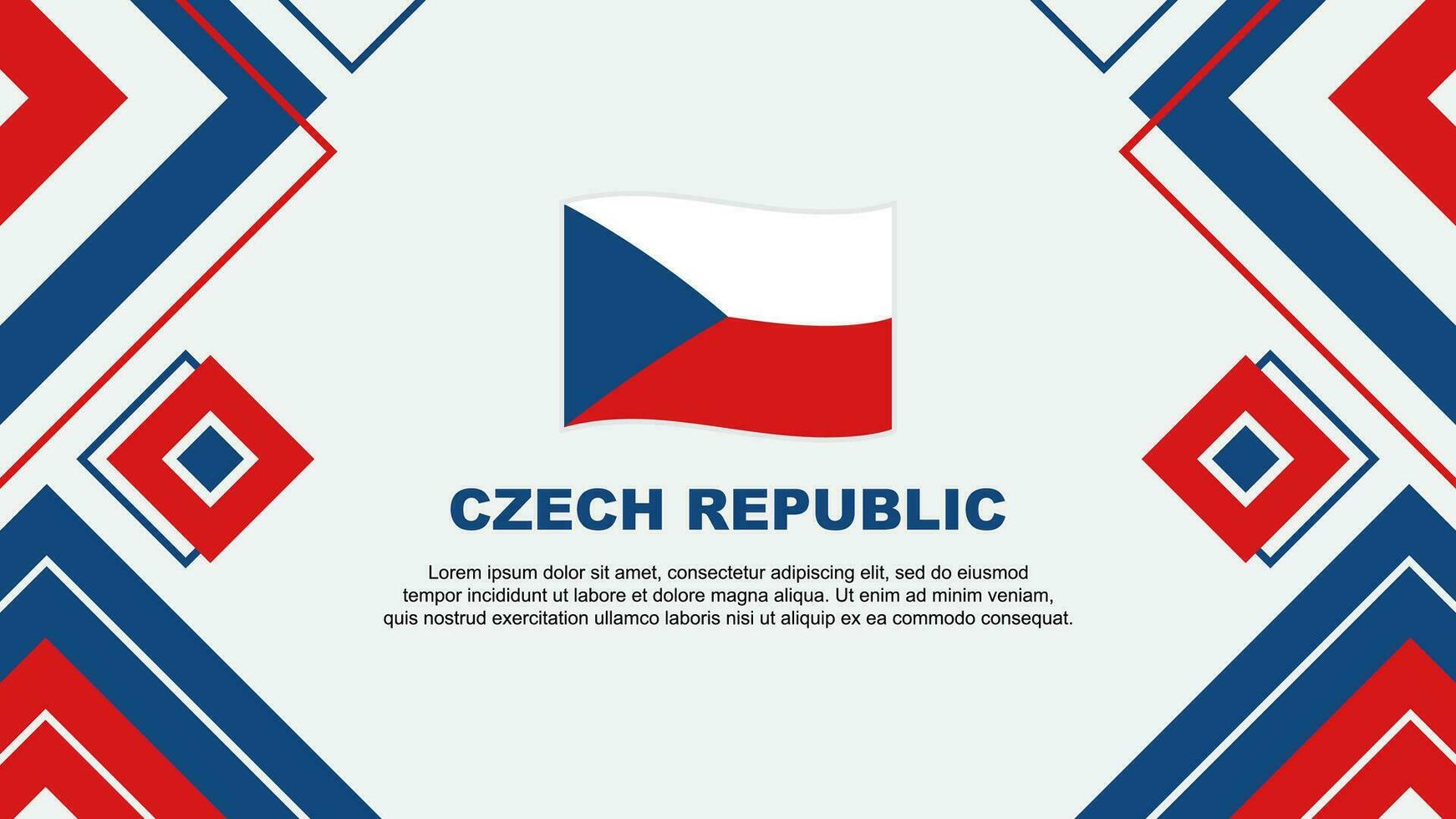 Tsjechisch republiek vlag abstract achtergrond ontwerp sjabloon. Tsjechisch republiek onafhankelijkheid dag banier behang vector illustratie. Tsjechisch republiek achtergrond