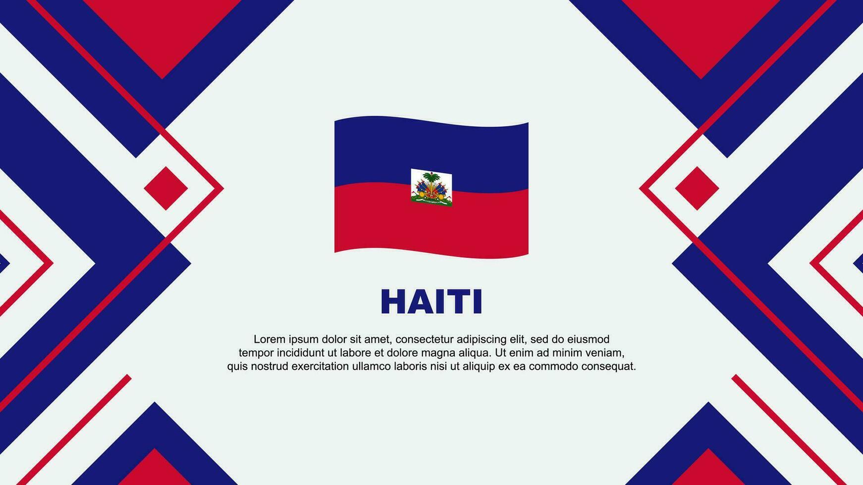 Haïti vlag abstract achtergrond ontwerp sjabloon. Haïti onafhankelijkheid dag banier behang vector illustratie. Haïti illustratie