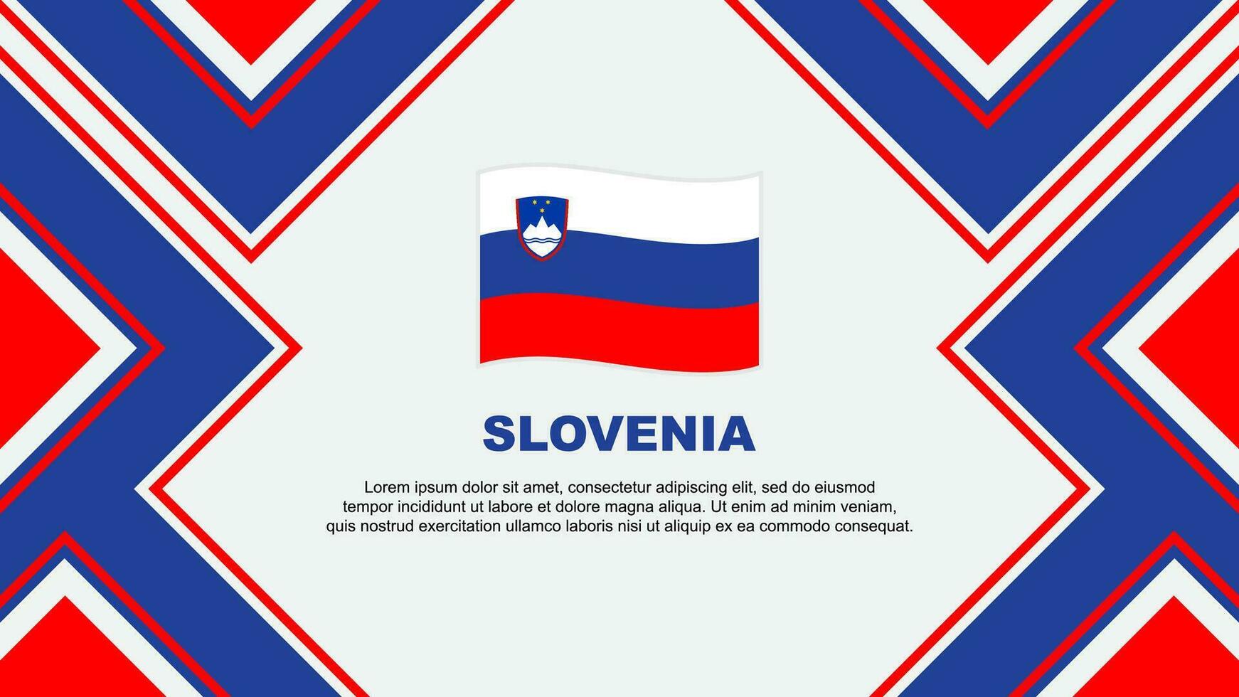 Slovenië vlag abstract achtergrond ontwerp sjabloon. Slovenië onafhankelijkheid dag banier behang vector illustratie. Slovenië vector