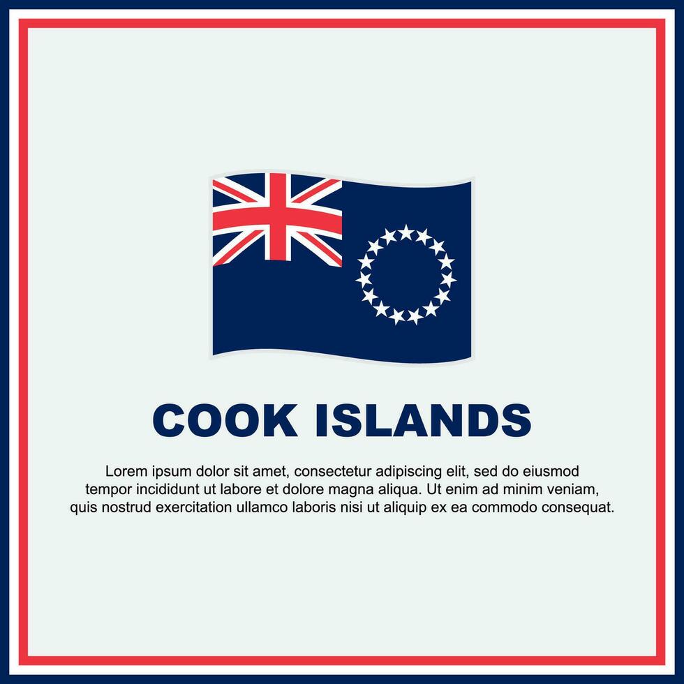 koken eilanden vlag achtergrond ontwerp sjabloon. koken eilanden onafhankelijkheid dag banier sociaal media na. koken eilanden banier vector