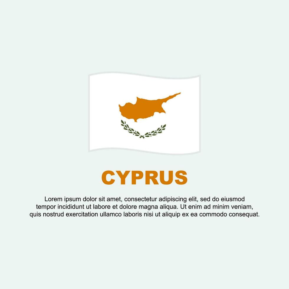 Cyprus vlag achtergrond ontwerp sjabloon. Cyprus onafhankelijkheid dag banier sociaal media na. Cyprus achtergrond vector