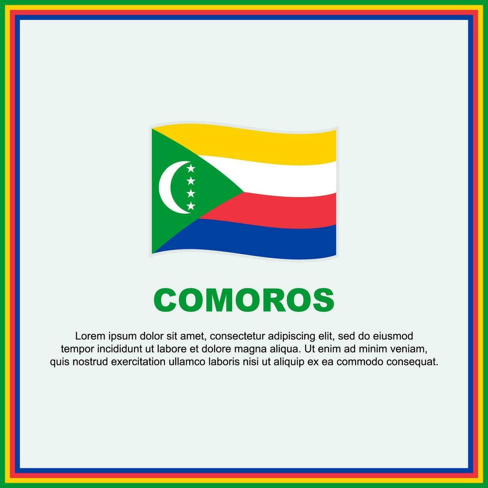 comoren vlag achtergrond ontwerp sjabloon. comoren onafhankelijkheid dag banier sociaal media na. comoren banier vector