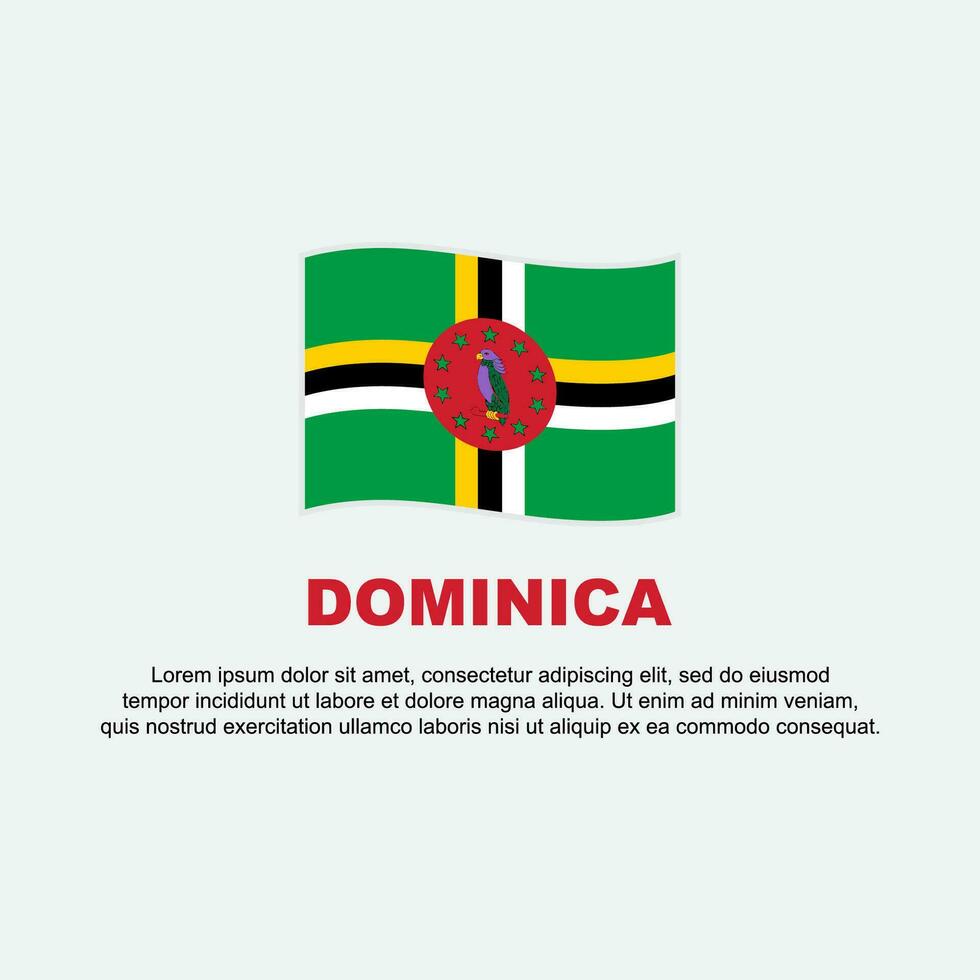 dominica vlag achtergrond ontwerp sjabloon. dominica onafhankelijkheid dag banier sociaal media na. dominica achtergrond vector