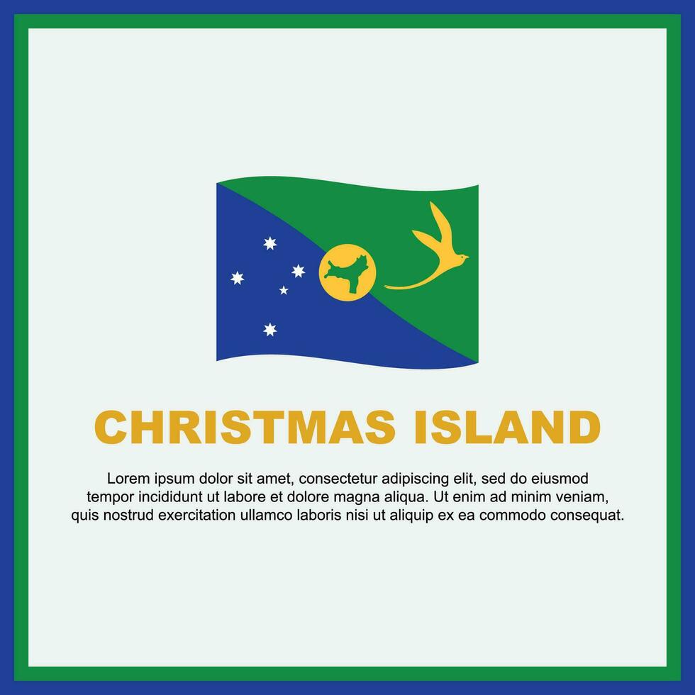 Kerstmis eiland vlag achtergrond ontwerp sjabloon. Kerstmis eiland onafhankelijkheid dag banier sociaal media na. Kerstmis eiland banier vector