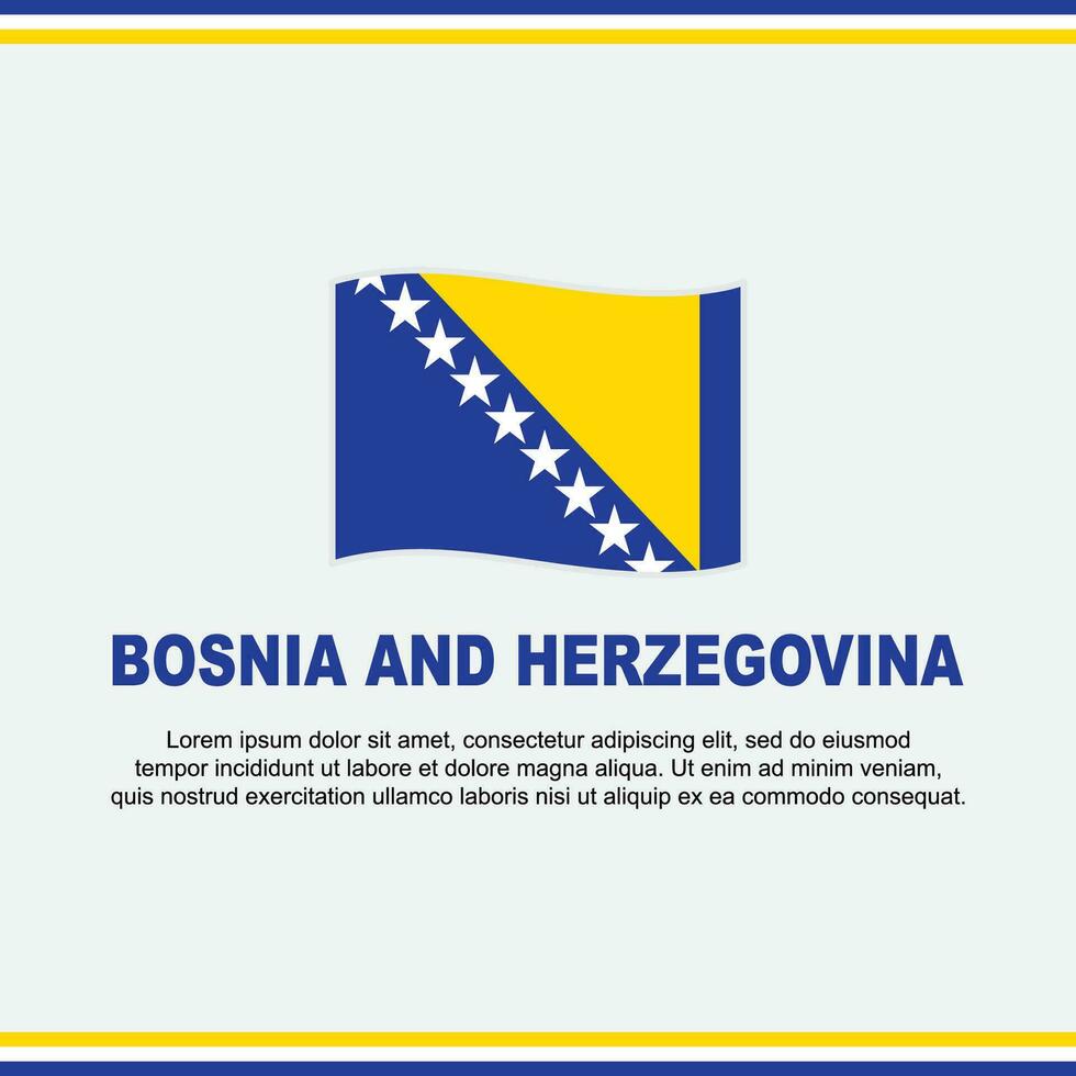 Bosnië en herzegovina vlag abstract achtergrond ontwerp sjabloon. Bosnië en herzegovina onafhankelijkheid dag banier sociaal media na. ontwerp vector