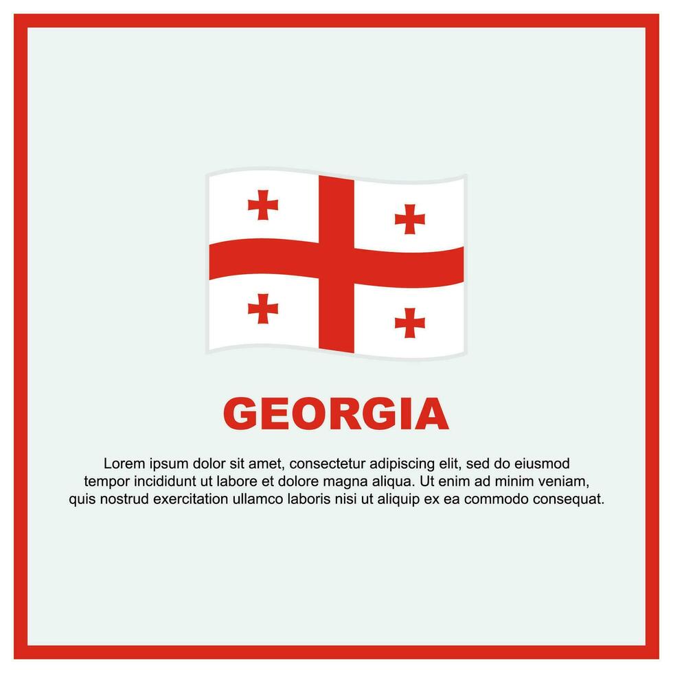 Georgië vlag achtergrond ontwerp sjabloon. Georgië onafhankelijkheid dag banier sociaal media na. Georgië banier vector