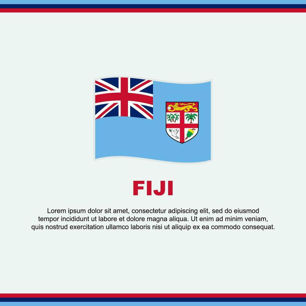 fiji vlag achtergrond ontwerp sjabloon. fiji onafhankelijkheid dag banier sociaal media na. fiji ontwerp vector