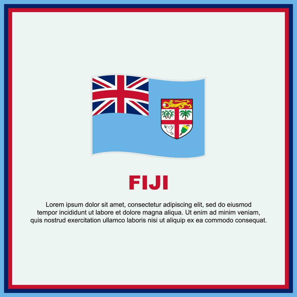 fiji vlag achtergrond ontwerp sjabloon. fiji onafhankelijkheid dag banier sociaal media na. fiji banier vector