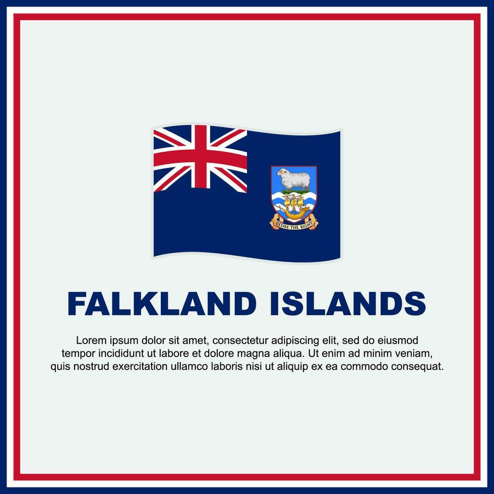Falkland eilanden vlag achtergrond ontwerp sjabloon. Falkland eilanden onafhankelijkheid dag banier sociaal media na. Falkland eilanden banier vector