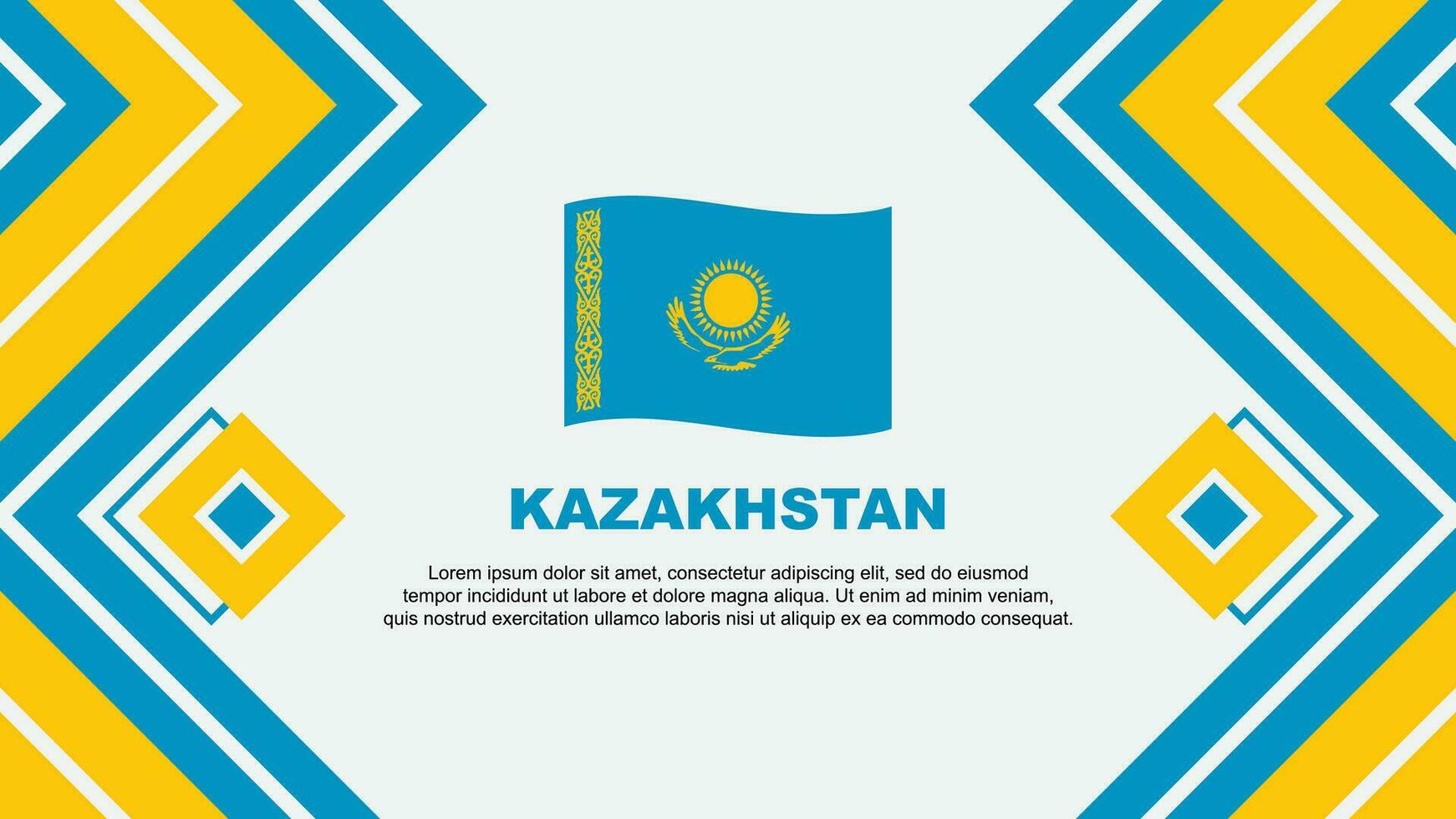 Kazachstan vlag abstract achtergrond ontwerp sjabloon. Kazachstan onafhankelijkheid dag banier behang vector illustratie. Kazachstan ontwerp