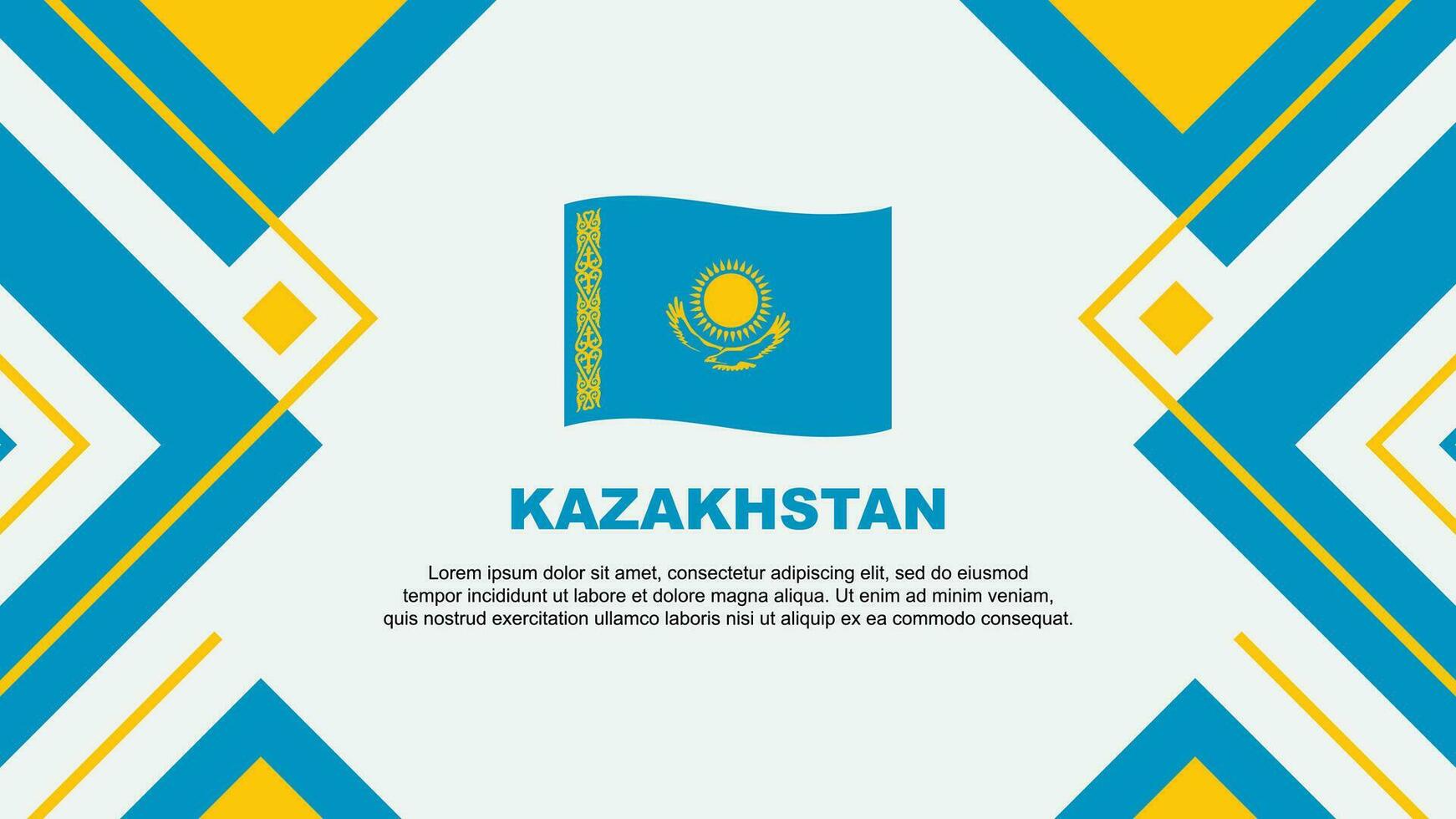 Kazachstan vlag abstract achtergrond ontwerp sjabloon. Kazachstan onafhankelijkheid dag banier behang vector illustratie. Kazachstan illustratie