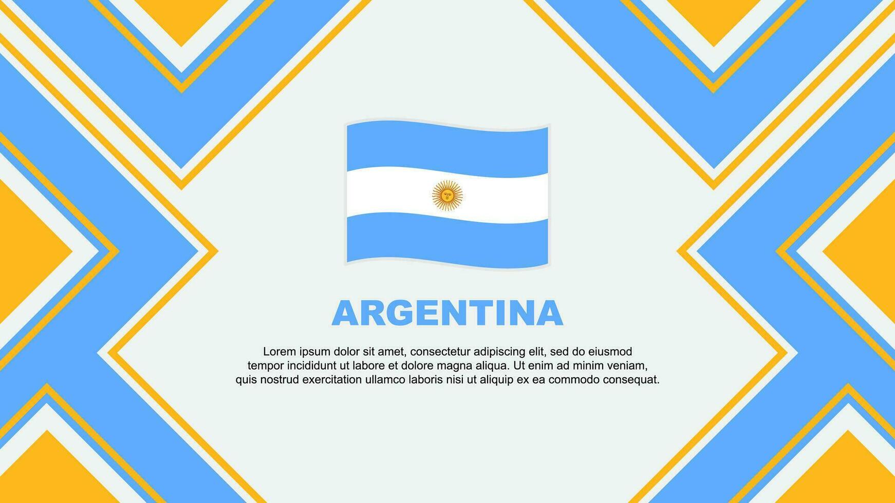 Argentinië vlag abstract achtergrond ontwerp sjabloon. Argentinië onafhankelijkheid dag banier behang vector illustratie. Argentinië vector