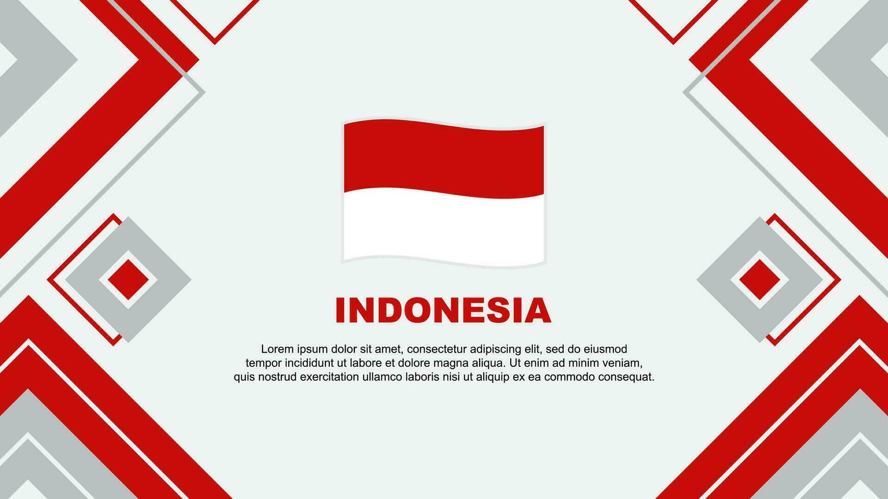 Indonesië vlag abstract achtergrond ontwerp sjabloon. Indonesië onafhankelijkheid dag banier behang vector illustratie. Indonesië achtergrond