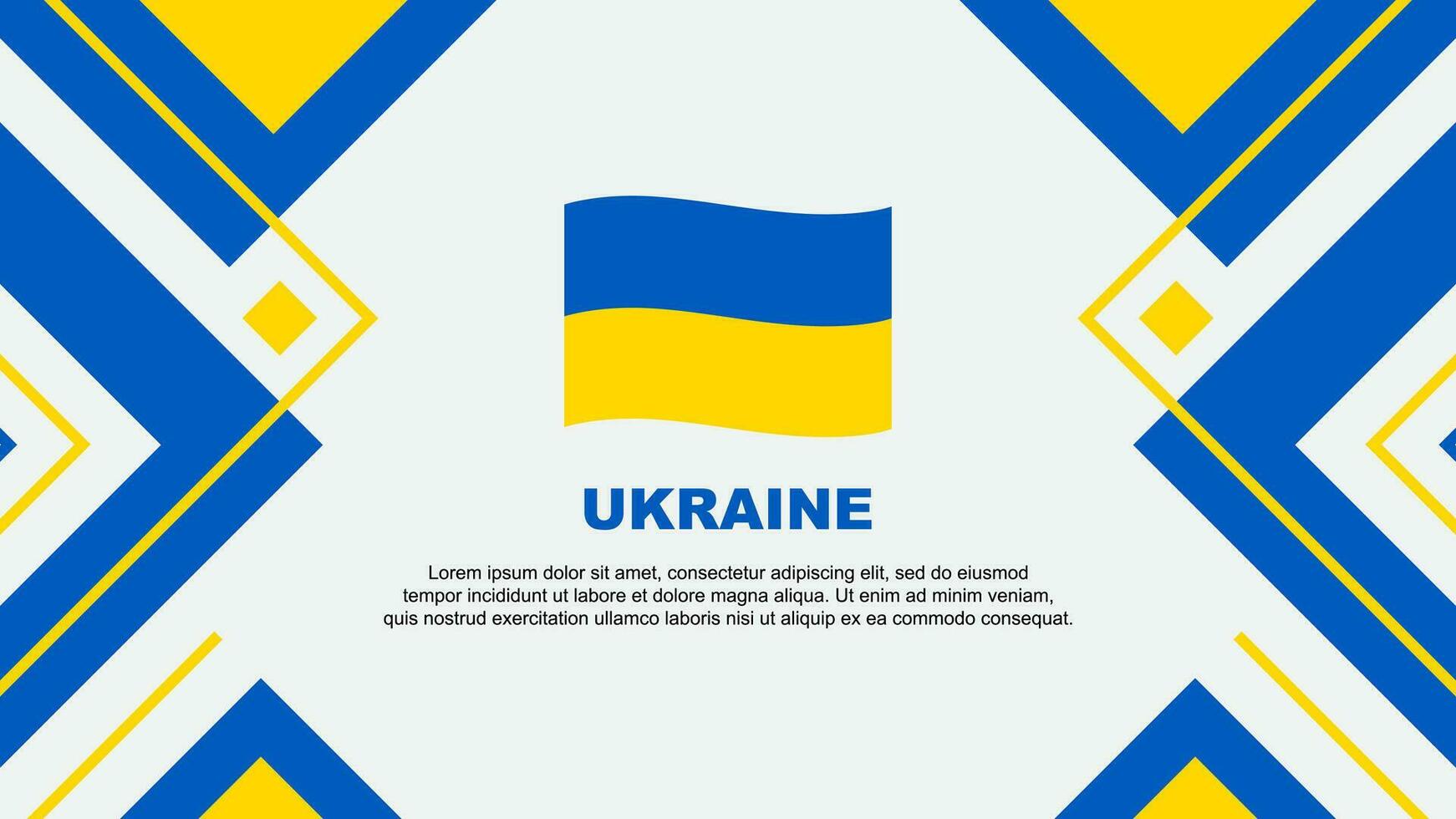 Oekraïne vlag abstract achtergrond ontwerp sjabloon. Oekraïne onafhankelijkheid dag banier behang vector illustratie. Oekraïne illustratie