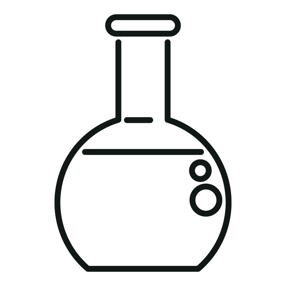kerosine chemisch fles icoon schets vector. petroleum laboratorium pot vector