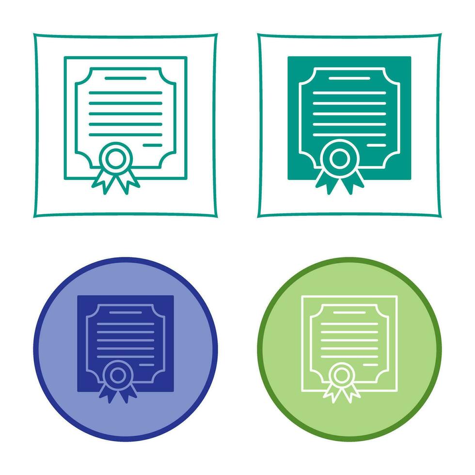 certificaat vector pictogram