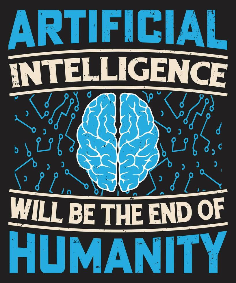 kunstmatig intelligentie- zullen worden de einde van de mensheid vector