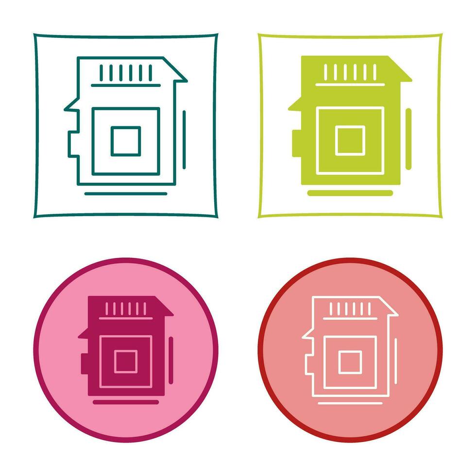 sd-kaart vector pictogram