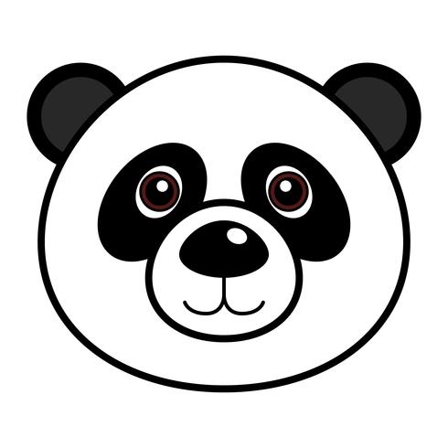 Schattig Panda Vector. vector