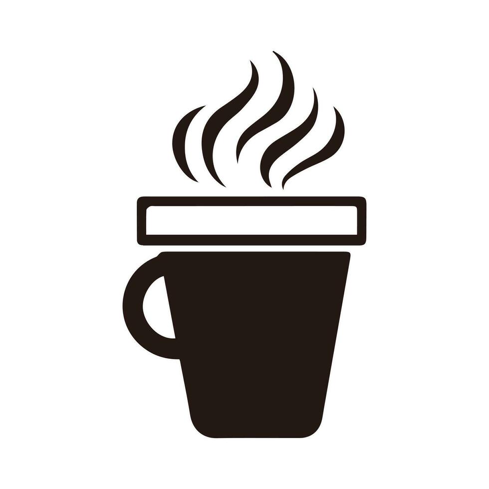 abstract vector koffie kop icoon ontwerp sjabloon