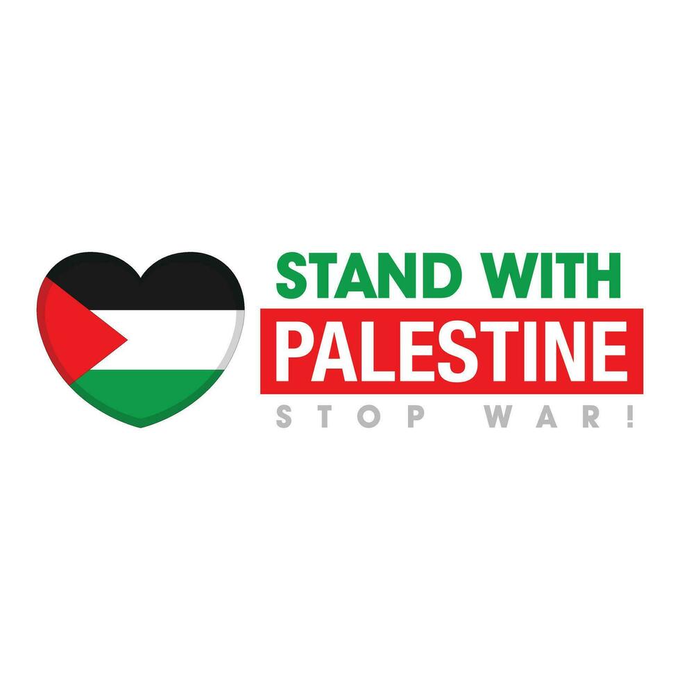 staan met Palestina vector ontwerp sjabloon