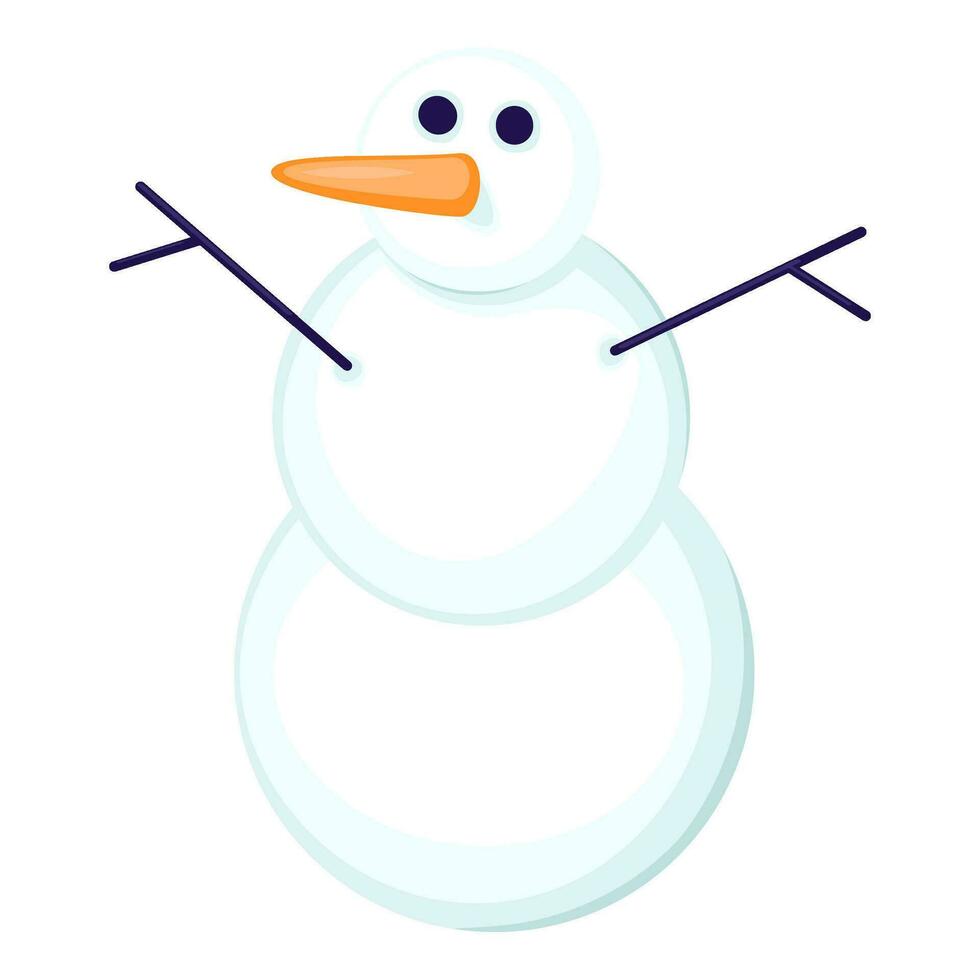 Kerstmis vrolijk sneeuwman tekenfilm stijl icoon vector